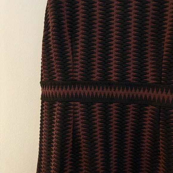 NWT Anthropologie Maeve Meridian Midi Dress Brown & Black Size Small - Picture 5 of 14